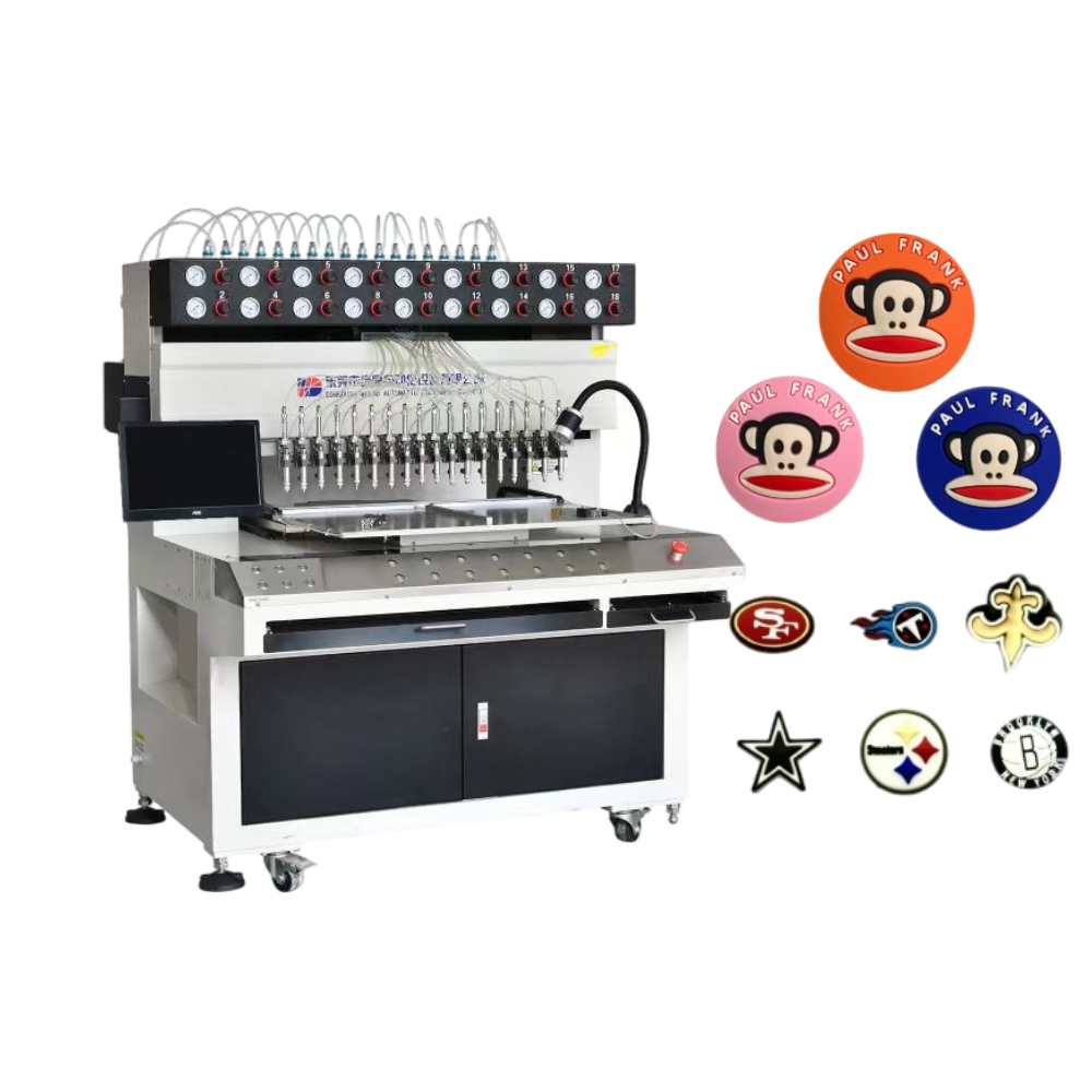 Emoji pendant soft pvc keychain filling machine